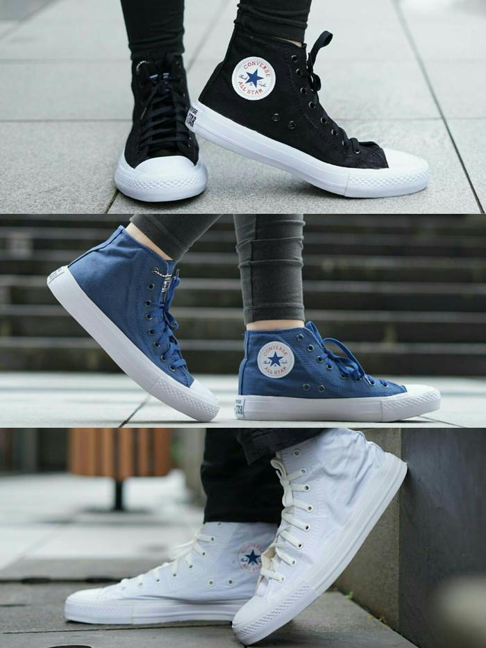 Sepatu Converse Chuck Taylor II High - Hitam, Navy, Putih - Sepatu Pria Keren - Fashion Pria Terpopuler - Best Seller - Sepatu Original - Aksesoris Pria Keren