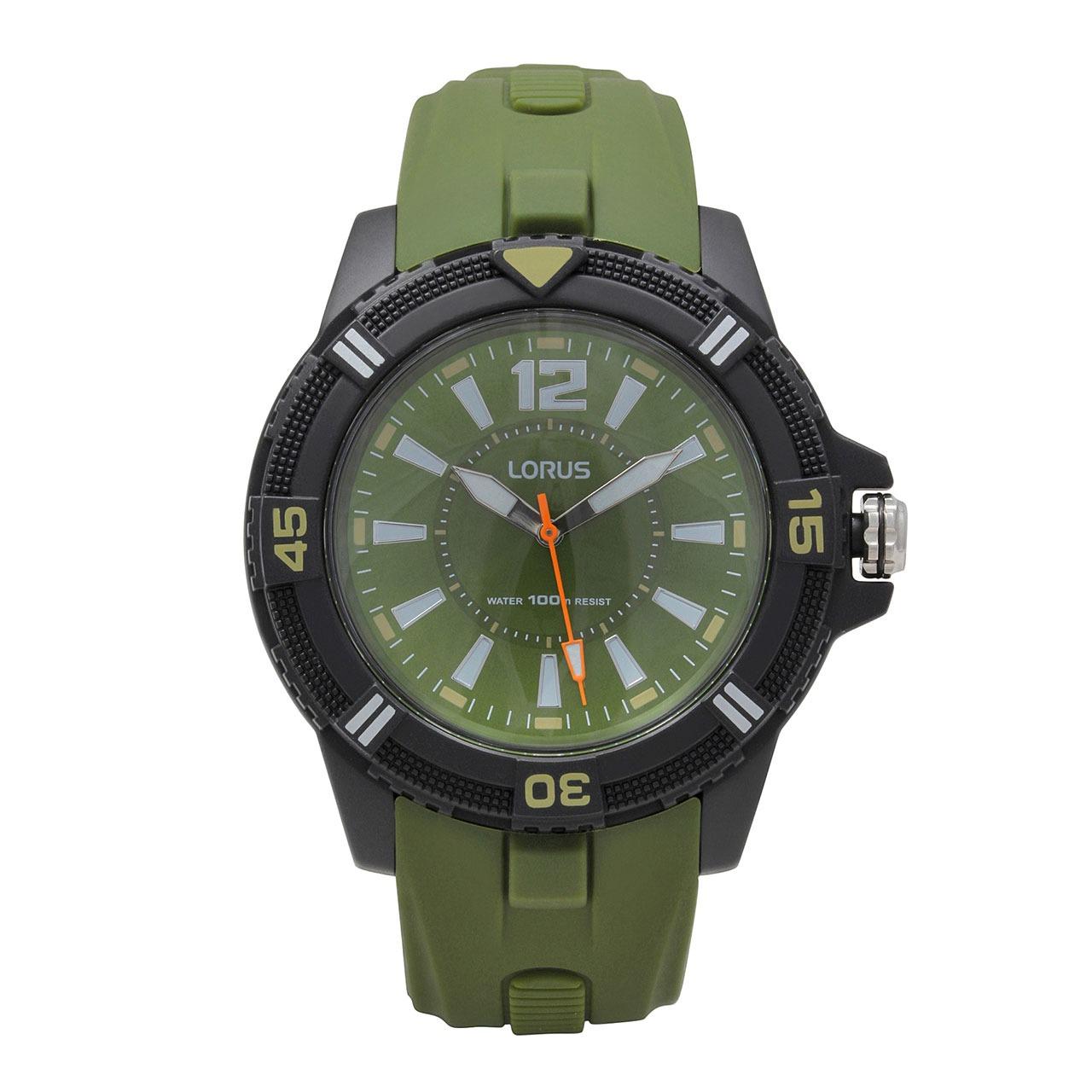LORUS Jam Tangan - Green Black - Silicon - RRX13FX9