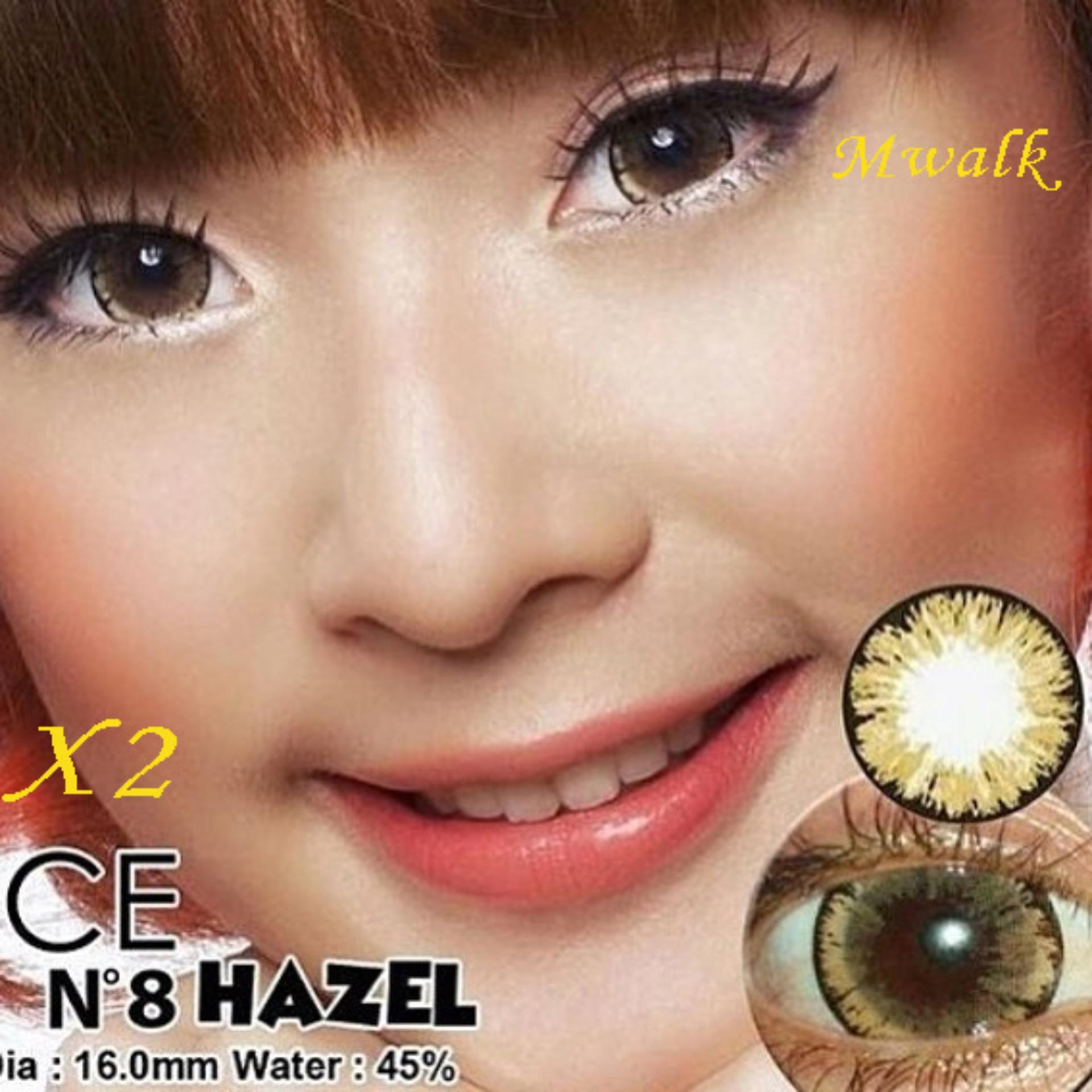 X2 Ice Nude N8 Softlens – Hazel + Free Lenscase