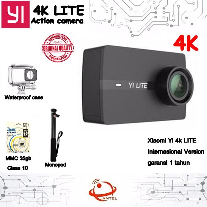 Yi Lite 4K Action Camera FREE MMC 32 GB + Monopod + Waterproof