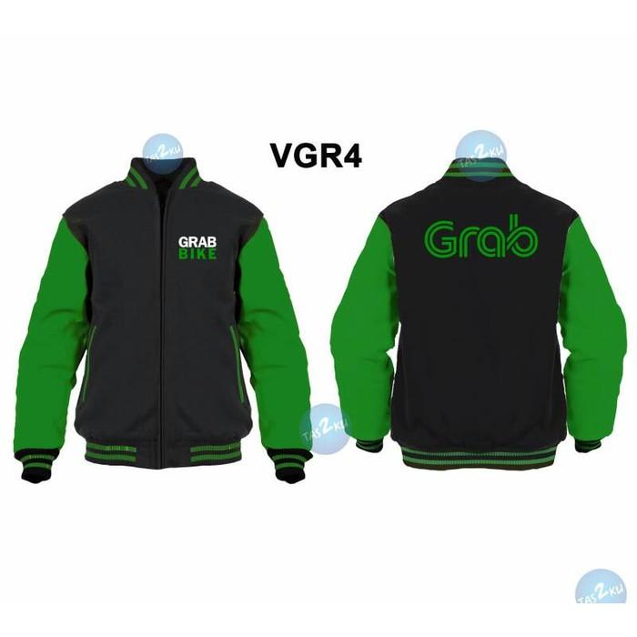 Jaket Grab Bike Model Sweater Varsity Zipper Vgr4 - I9rb9u