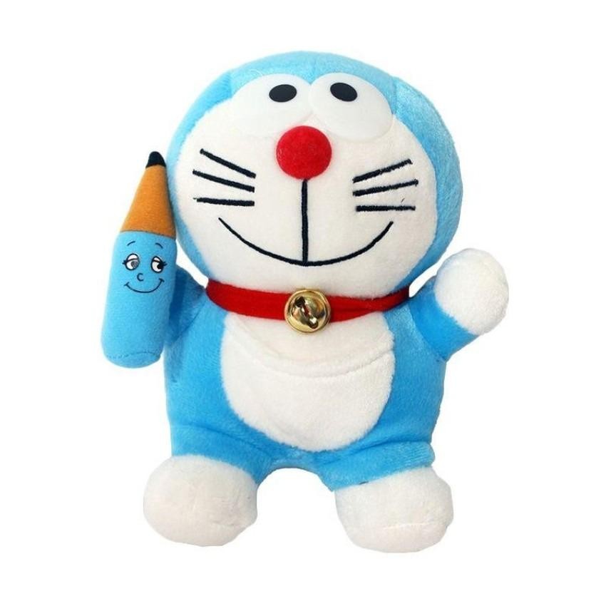 Boneka Doraemon with Gadget Cop Pensil Boneka [6 Inch] - Biru