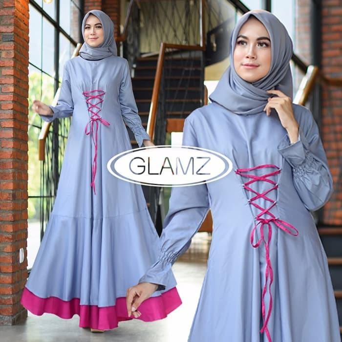 Baju Muslim Gamis Remaja/Baju Hijabers/Pakaian Lebaran Syahirah Grey