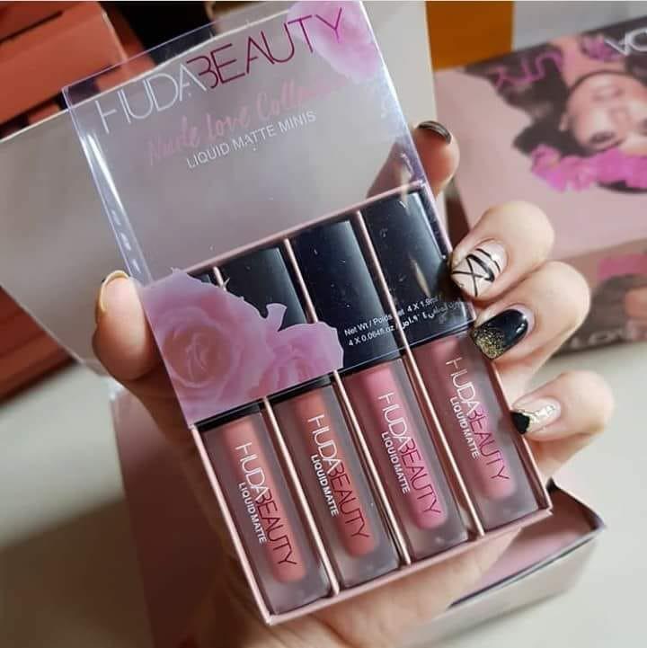 D.ONE.SHOP Huda Lip Cream Mate Isi 4