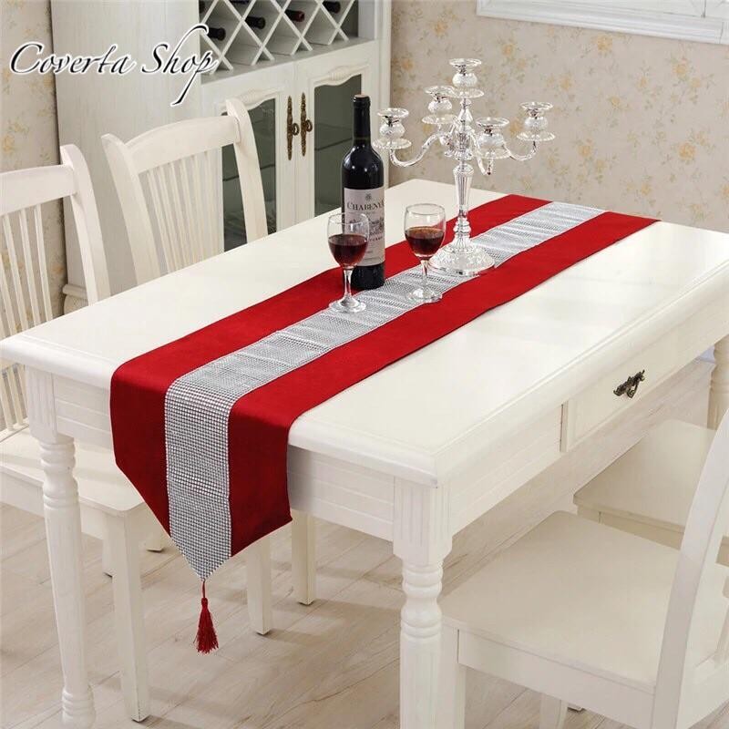 Table Runner - Taplak Meja Panjang Syahrini 33x210cm - Red