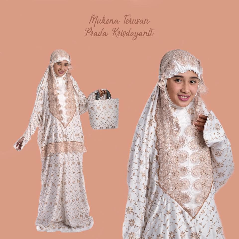 TERLARIS!!! MUKENA DEWASA TERUSAN PRADA KRISDAYANTI mukena mewah / mukena dewasa / mukena tatuis / mukena anak / mukena bali / mukena katun jepang