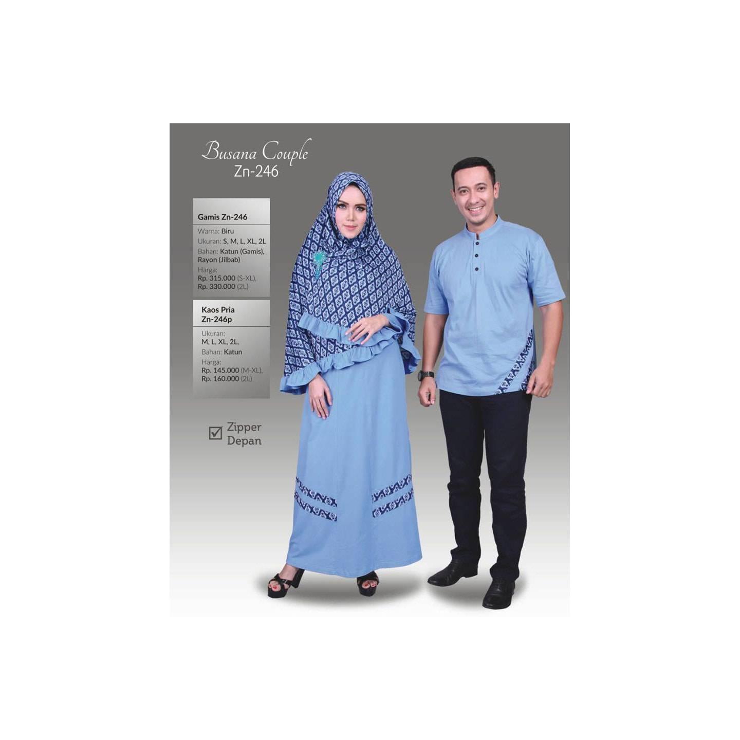 TERMURAH Baju Couple Muslim Gamis + koko Zenitha ZN 246