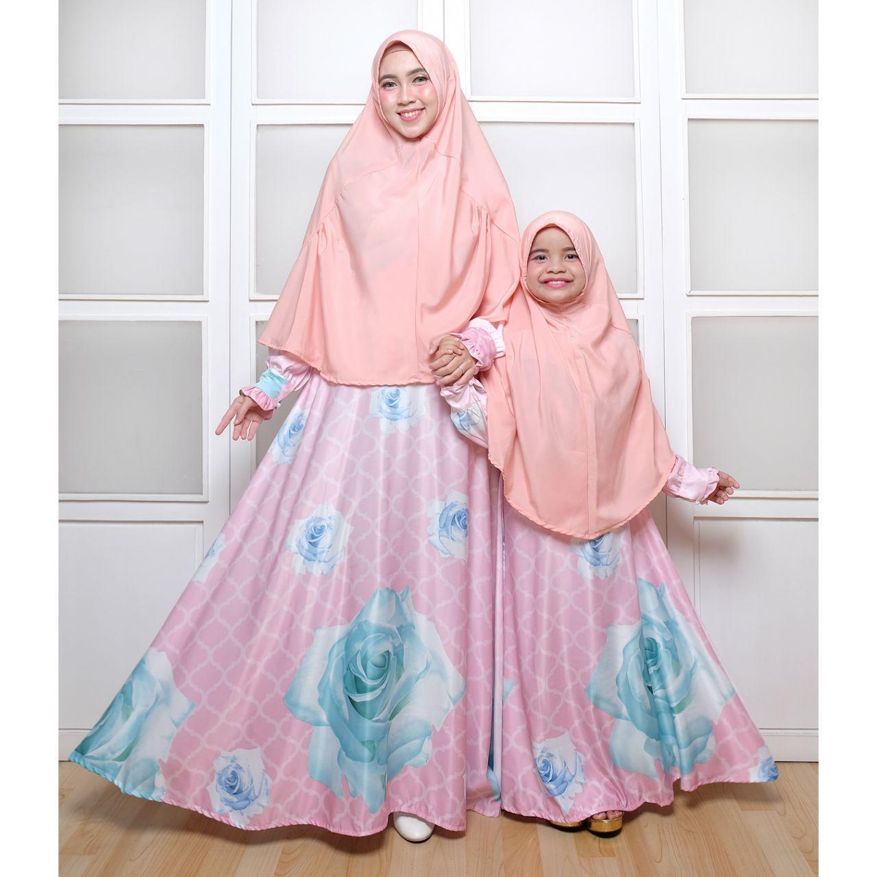 RULIVA- COUPLE IBU DAN ANAK SYARI CANTIK GAMIS SET COUPLE SYARI PLUS KHIMAR IBU DAN ANAK PASANGAN