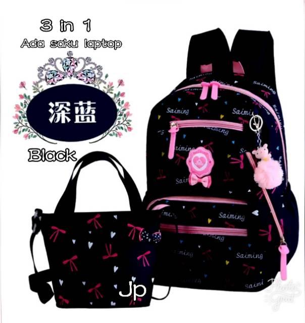 Tas Beranak Lucu -Tas Set 3 IN 1 Motif Capung