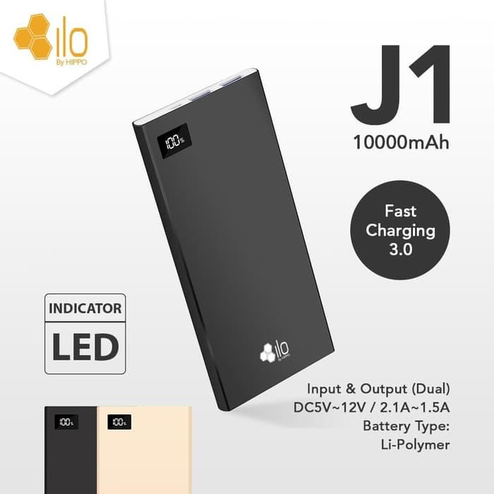 Powerbank Hippo ILO J1 LED 10000mAh power bank pb