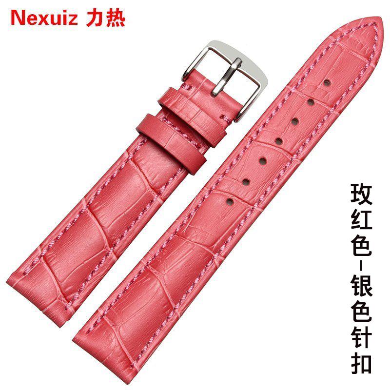 Kulit asli tali jam tangan wanita merah mawar berlaku MK2499 TITUS CALUOLA Tali jam tangan 14 16 18 20mm