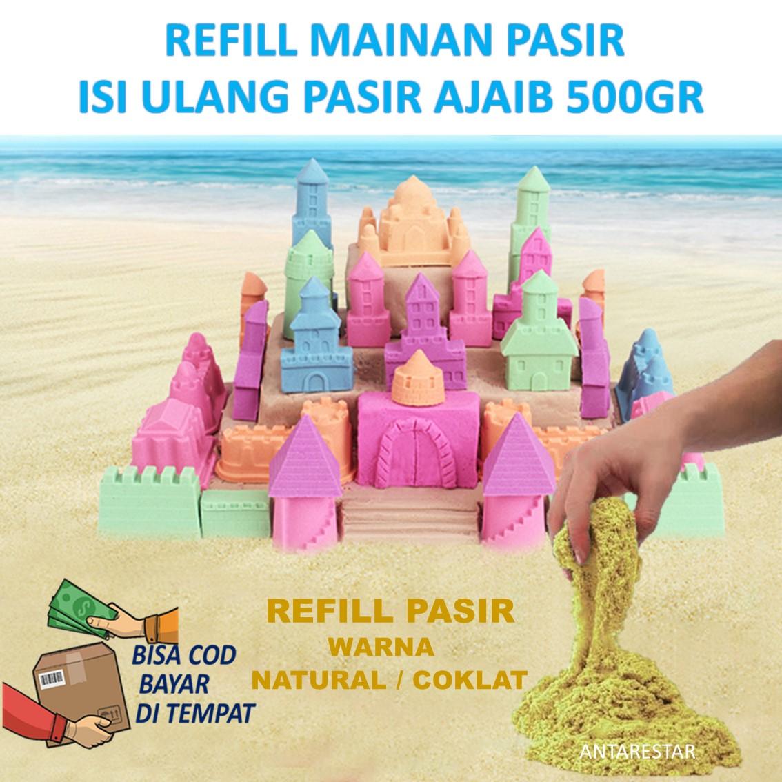 Obral Refill Pasir Ajaib Model Magic Play Sand 500gr Murah