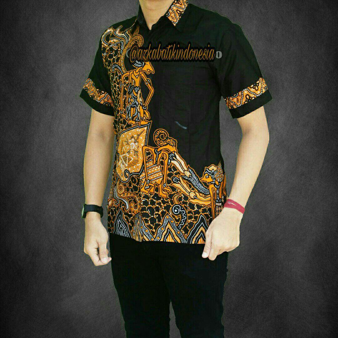 Baju Batik Kantor Baju Batik Pria Baju Batik Pekalongan Motif Khatulistiwa Kuning