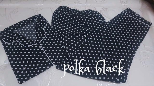 DAMAI FASHION JAKARTA - baju piyama KATUN wanita POLKA POLKA 3 warna - konveksi murah tanah abang
