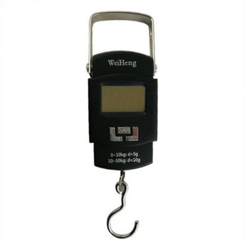 Weiheng Timbangan Digital Koper 10-50 KG Bagasi Travel Portable Electronic Scale LCD Screen Display Mini Akurat Tepat Kecil Small Low Battery and Overload LED Indicator Weigher Weight Hook Hanging Travel Balance Portabel Elektronik Unik Praktis