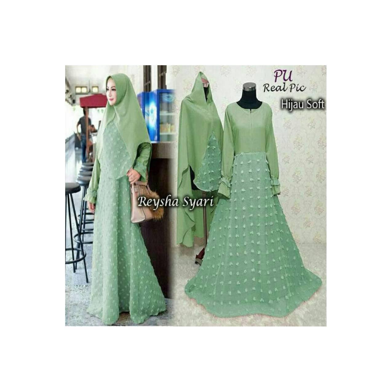 GAMIS SYARI MUSLIM KOMBINASI BAHAN CUBIT