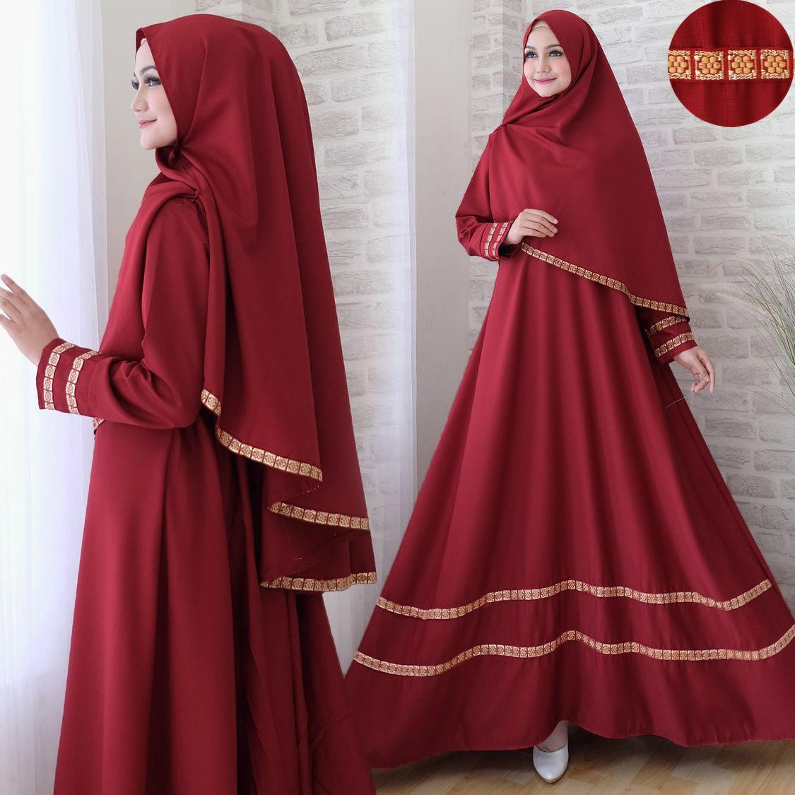 Suki Baju Gamis Muslim Rayha / Dress Muslimah / Hijab Muslim / Gamis Syari’I / Baju Gamis / Fashion Muslim / Setelan Muslim / Hijab Wanita / Baju Muslim / Maxi Gamis / Fashion Muslim
