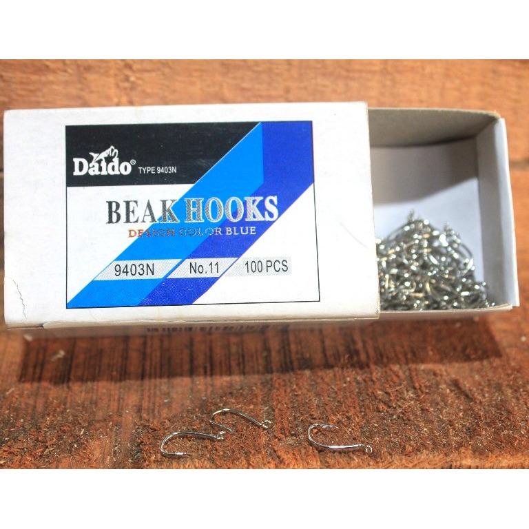MATA KAIL BEAK HOOKS 9403N-PAKET KOTAK-CARBON SIZE NO; 11 -ISI 100 PCS