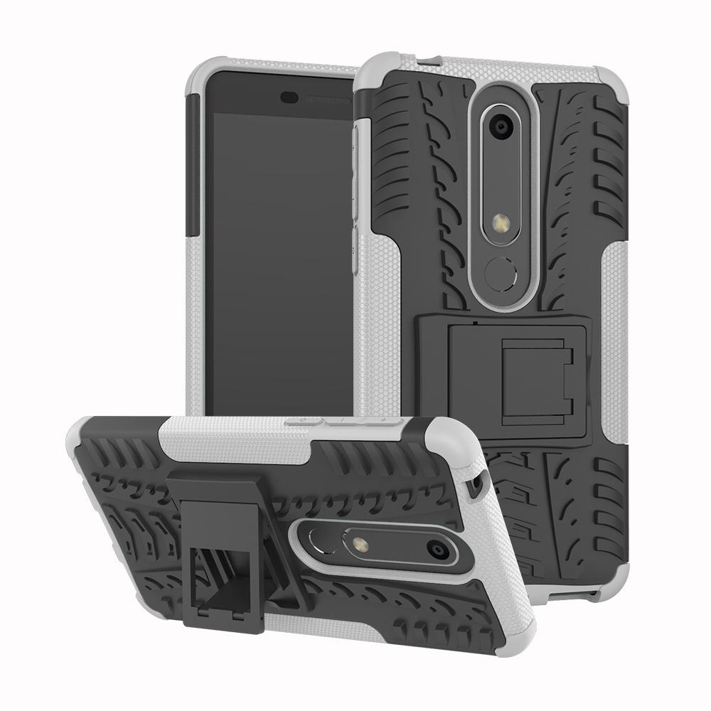 Nokia 6 2018 Kasus, ruilean Dua Lapis Hardcase Hibrida Robot Pelindung Penyangga Selubung Sarung Anda Nokia 6 2018 (Seperti Yang Ditunjukkan)