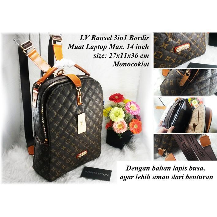 Lv Ransel 3In1 Bordir (Muat Laptop 14 Inch)