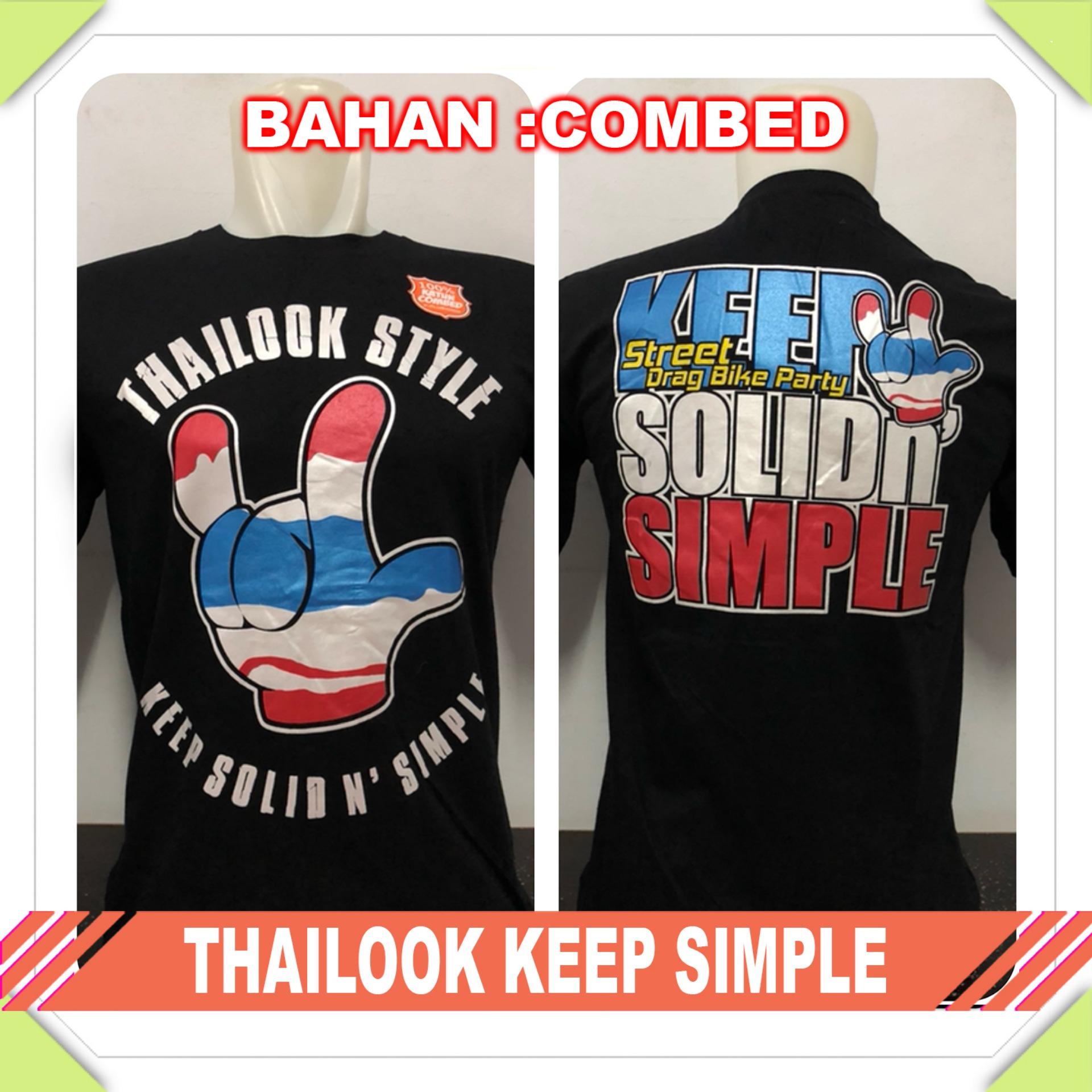 Gracestore - Kaos T-shirt Distro Premium Thailook Keep Simple - Hitam