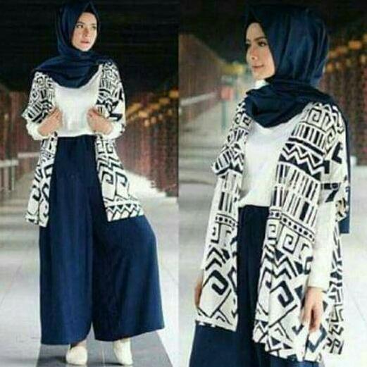 Tj-stelan wanita muslimah Aidyah- harga sudah sepasang 4in1 (dalaman+outer+celana+phasmina)-fashion muslimah-stelan wanita hijab-ada beberapa variasi warna-fashion terlaris-harga murah-trendy fashion