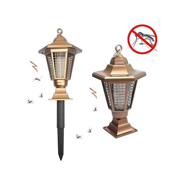 GRESIK lampu taman tancap tempel tenaga surya matahari setrum nyamuk solar led garden zapper wall
