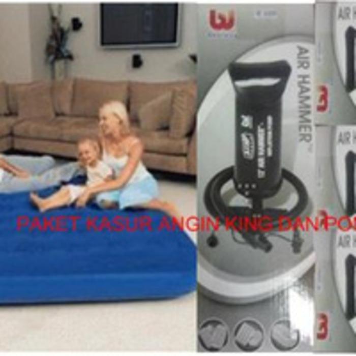 Paket kasur angin king dengan pompa / kasur angin terbaru / kasur angin lengkap / kasur angin empuk / kasur angin Murah
