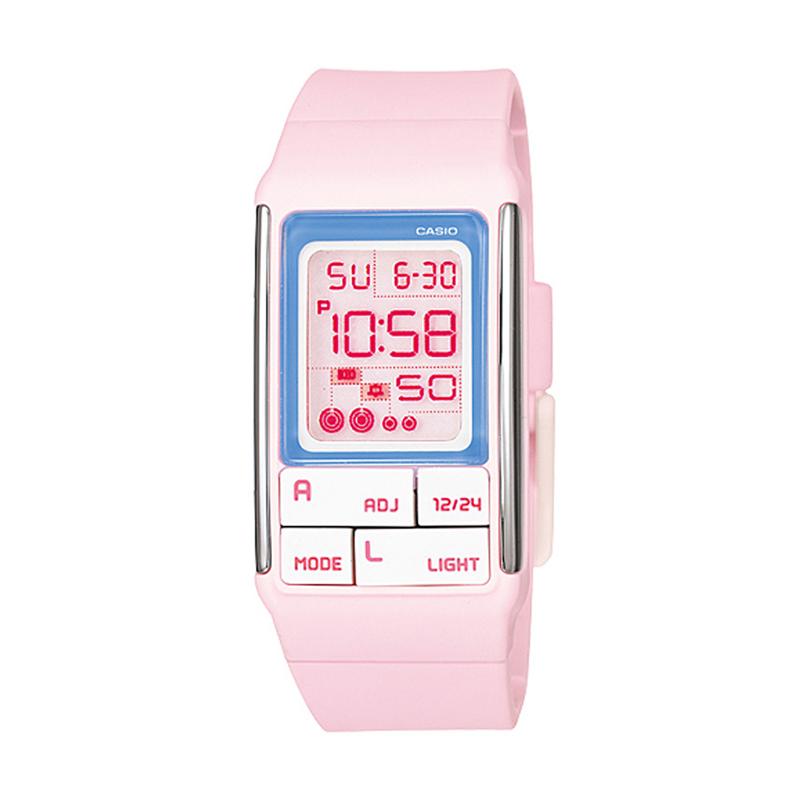 Casio Poptone Original - Jam Tangan Wanita - Pink - Karet - LDF-51-4A