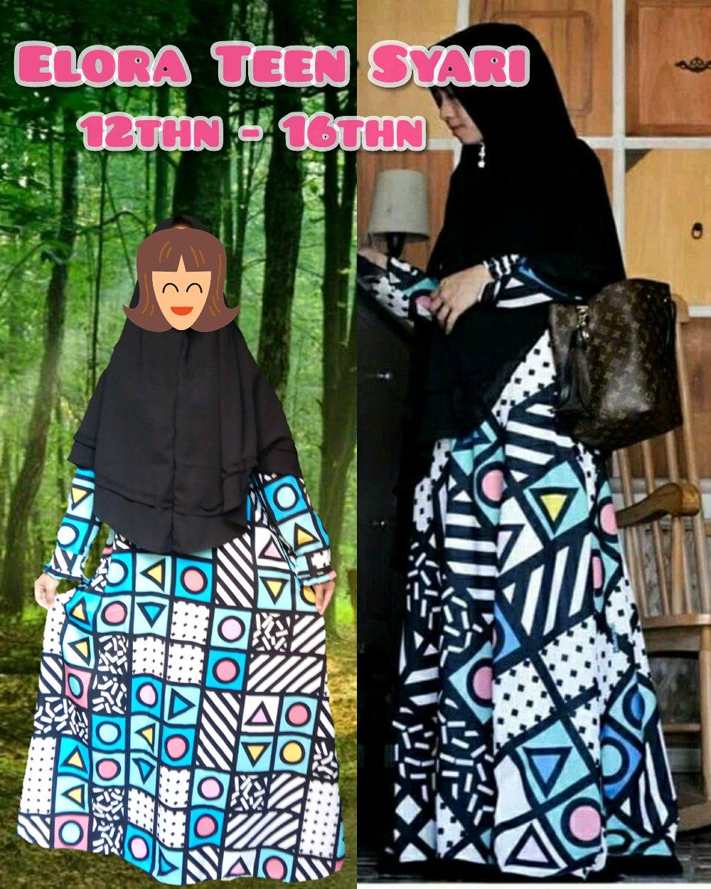 Teen Kids 10thn to 15thn Syari Gamis Maxi Dress Anak SMP SMA plus jilbab di lapak anayanda shop anayandashop