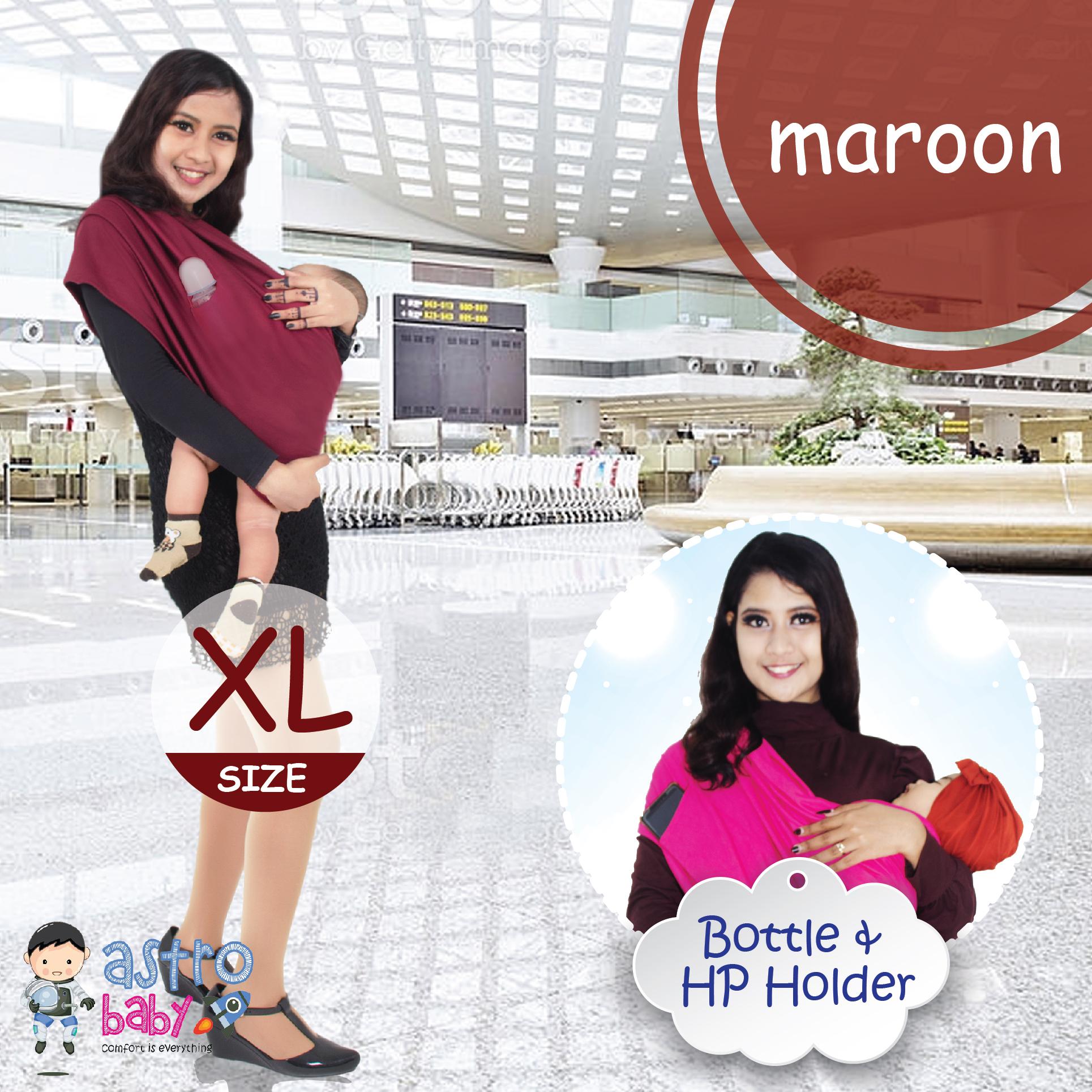 ASTRO BABY - GEOS SAKU - Gendongan Bayi Kaos Gendongan Anak Gendongan Baby - MERAH MAROON UKURAN XL Kualitas PREMIUM – “Langsung Pabrik Reseller Welcome” HARGA GROSIR ada di DESKRIPSI