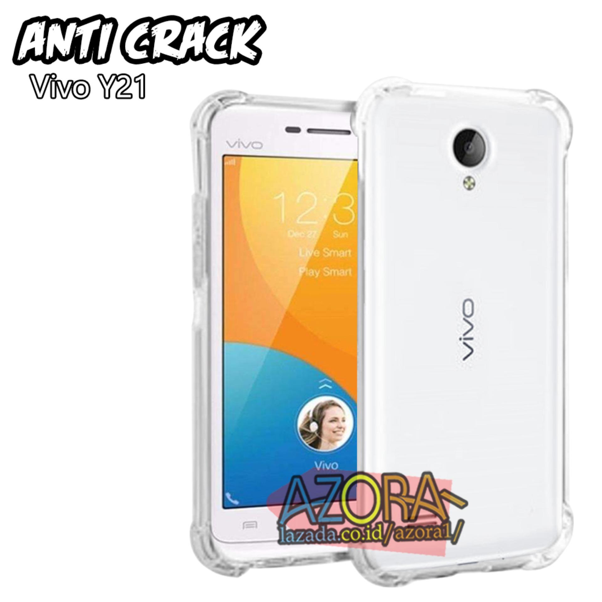 Case Anti Crack Vivo Y21 Ultra Thin Anti Shock Jelly Silikon Shockproof Softcase Azora - Bening