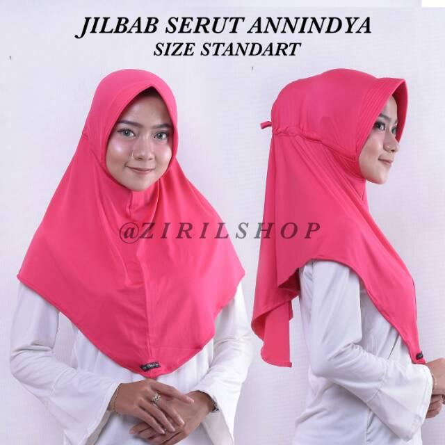 ANINDYA STANDART jilbab serut annidya adiba bahan jersey zoya / serut jokowi / hijab daily (milo)