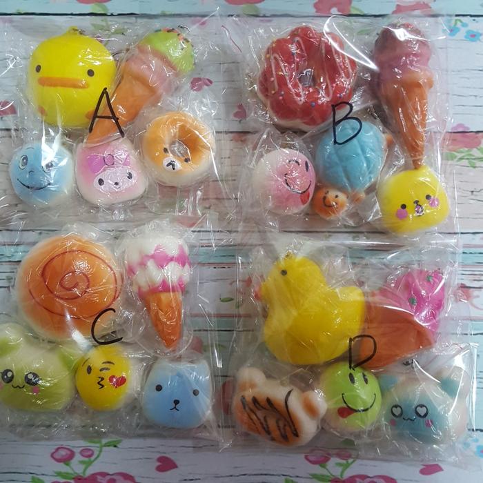 SQUISHY PAKET MURAH IMUT ISI 5 PCS UPDATE 14 MEI 2018