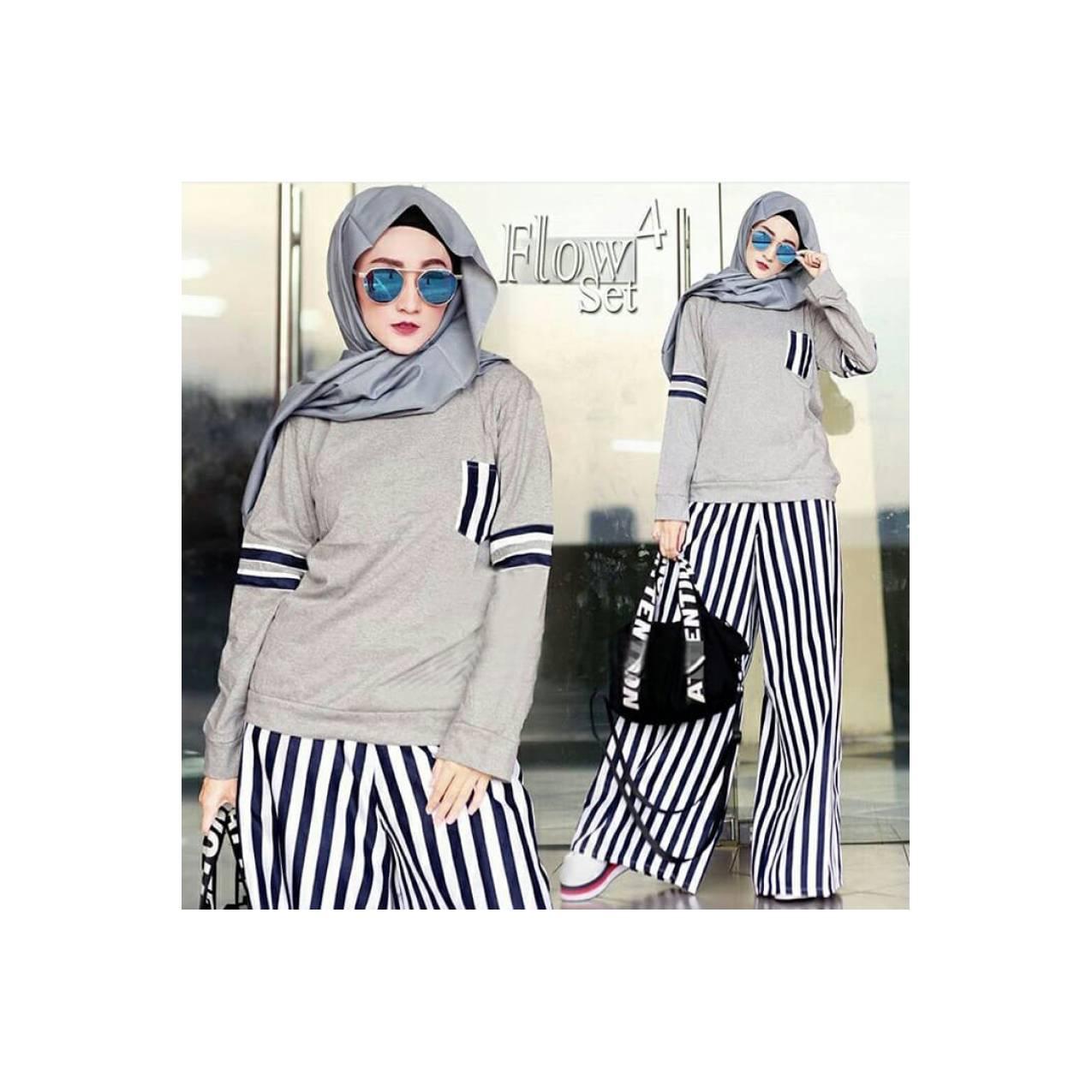 FLOW SETELAN KULOT PREMIUM BAJU HIJABERS(MISTY)