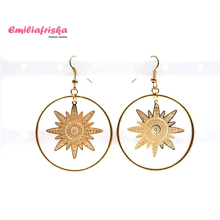 ANTING BULAT EMAS ANTING KOREA HIJAB AKSESORIS FASHION MURAH WANITA