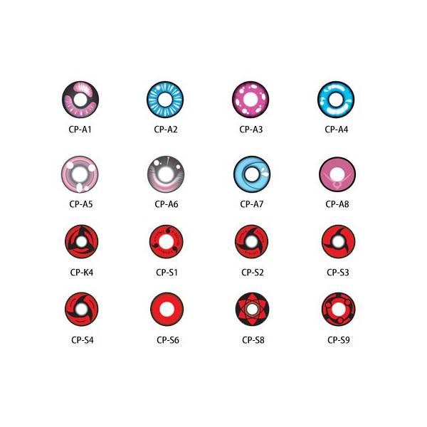 Promo Softlens Geo Crazy Anime Cosplay CP-S8 Sasuke - Naruto Series
