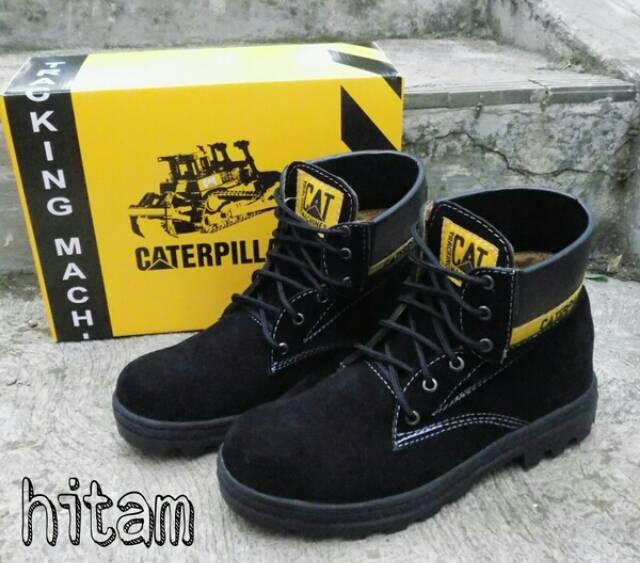 Sepatu pria caterpillar safety boots keren termurah terbaru - safety shoes caterpillar boots