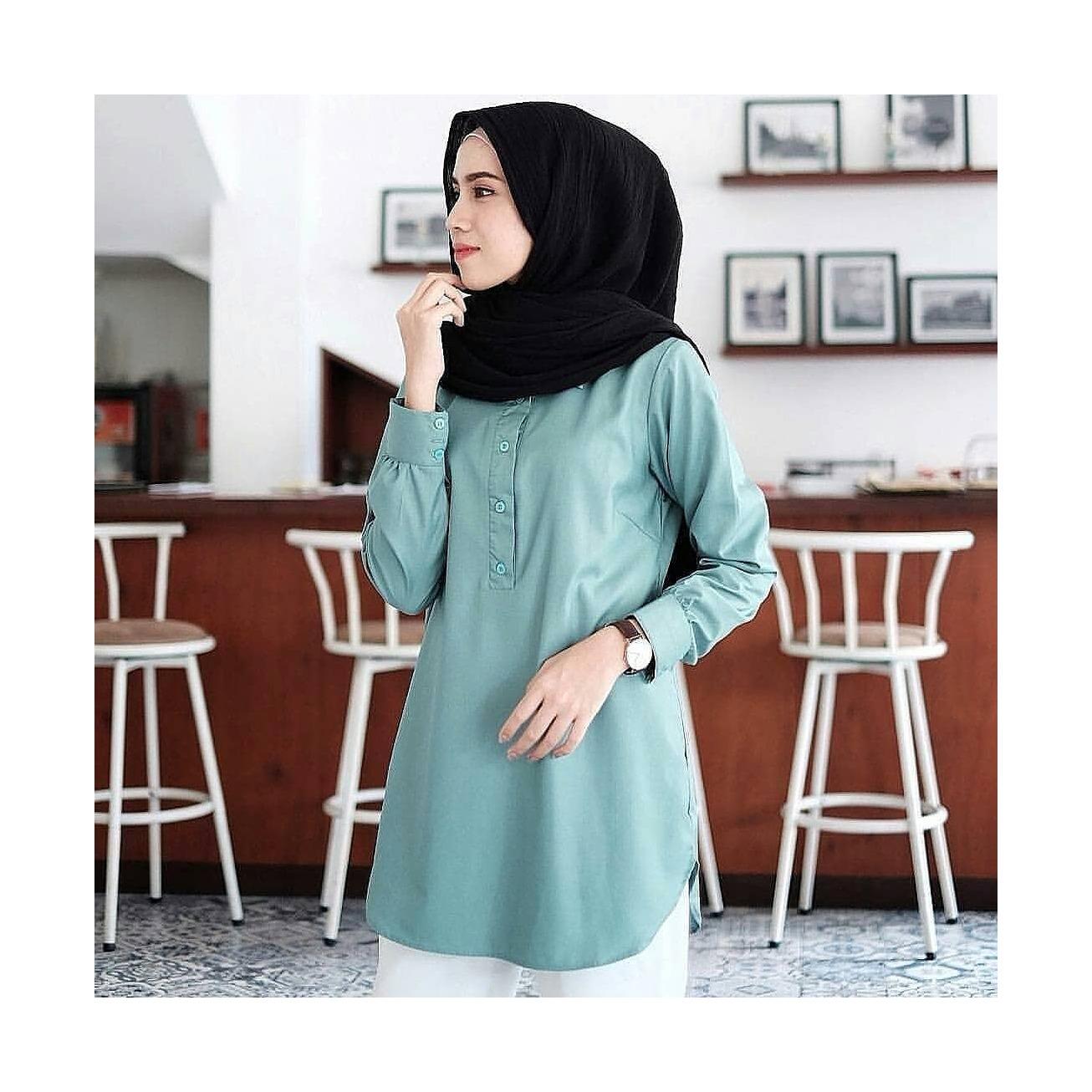 Blouse “SF DAILY” Baju Panjang Muslim Hijab Moderen Pakaian Trand Baru 2018