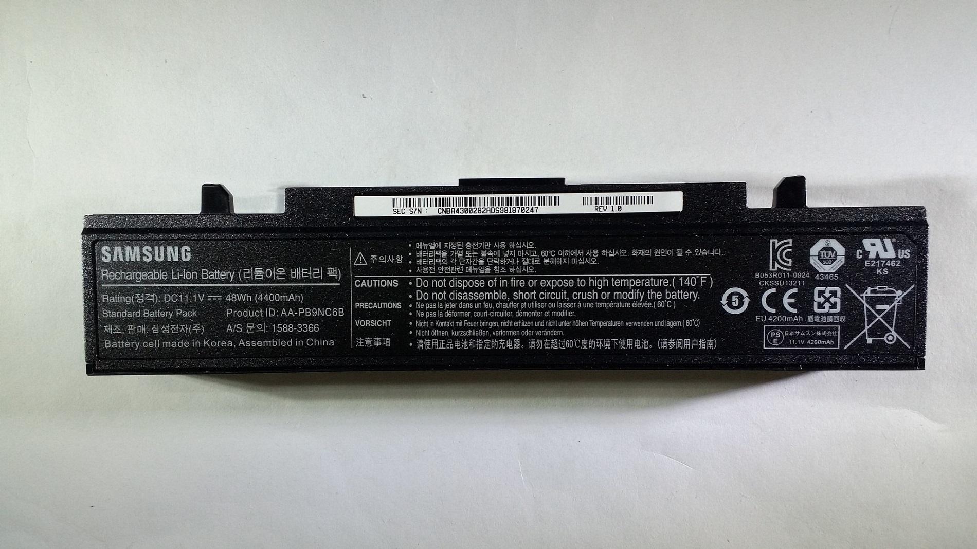 Baterai Original Samsung NP300 NP300E4X NP305 NP355 NP355E4X R428