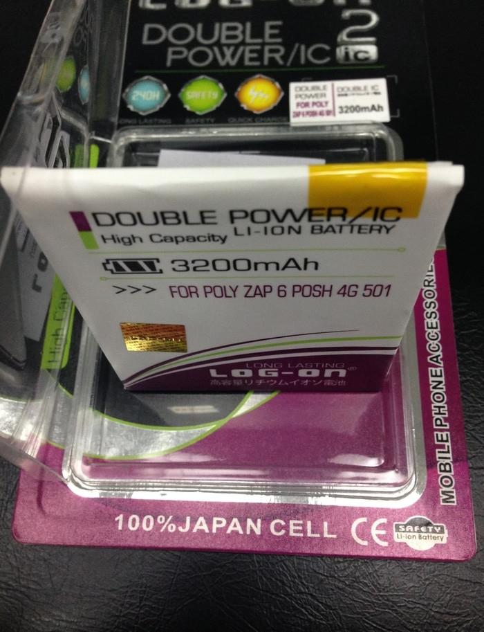 Baterai Battery Batre Polytron Zap 6 posh 501/PL-7U6/Original Log On Double Power