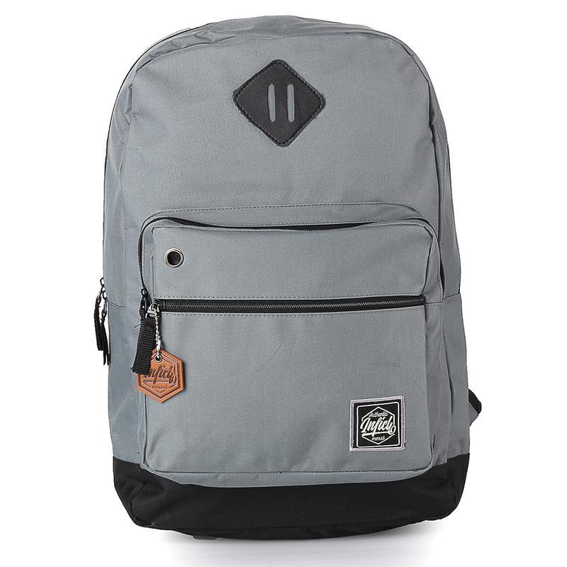 Inficlo SMM 359 Tas Ransel Pria - bahan D 300 - 28x44x13 - Murah & berkualitas (abu)