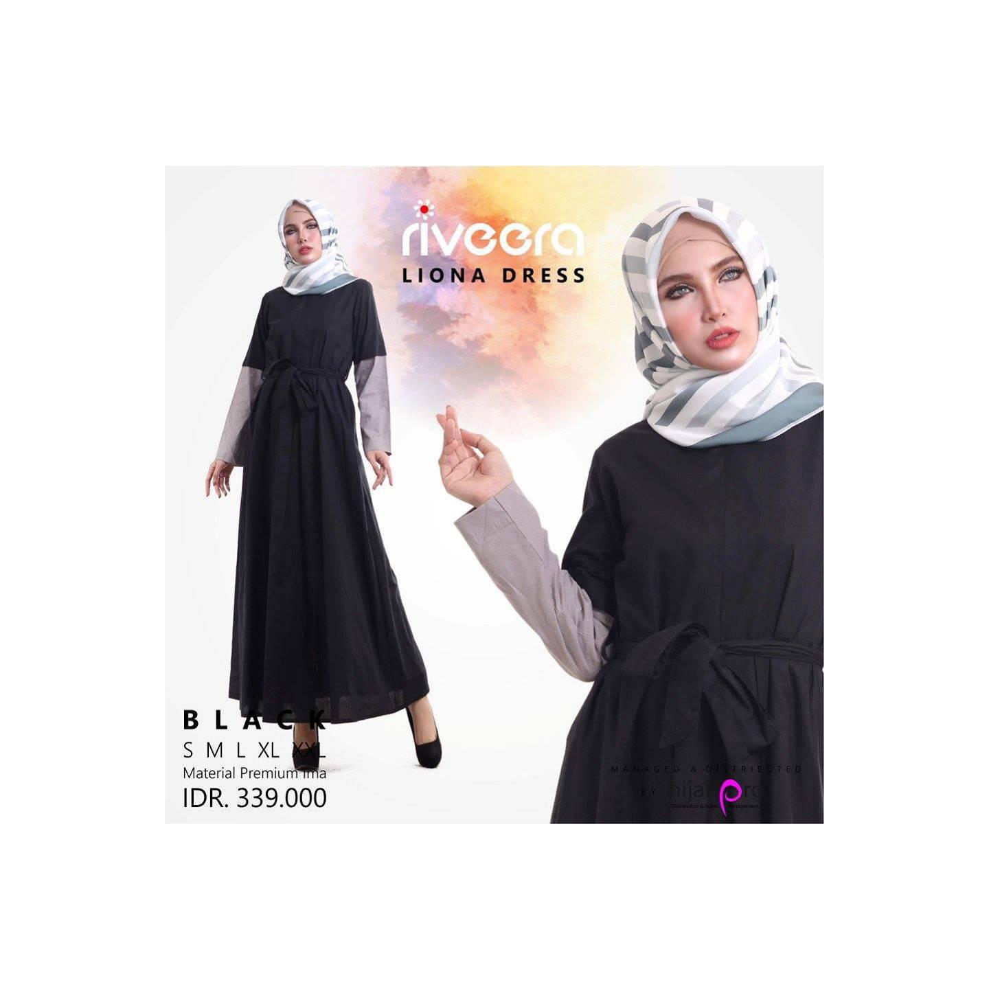Dress (Gamis) Liona Riveera Bahan Katun Ima Mewah & Busui Friendly