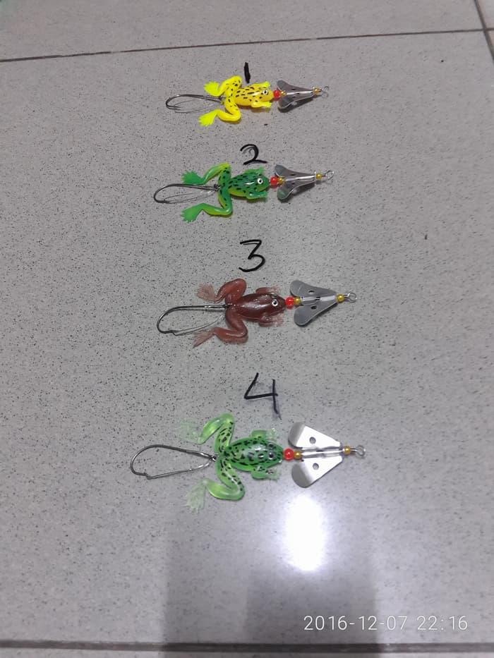 BEST SELLER!!! Soft Lure Rubber Frog Lure Umpan Katak Mancing Gabus - kRc7ri