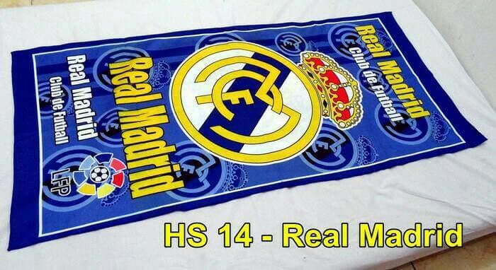 Handuk Karakter 70x150 Real Madrid HS 14 ||| jemuran handuk gantungan handuk handuk mandi dewasa bayi terry palmer kimono mandi karakter kecil anak baju merah putih 70x379