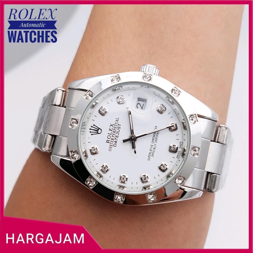Jam Tangan Pria Automatic Rolex Oyster Perpetual R1239 Chrono Detik (Hargajam Cowok Matic Otomatis)