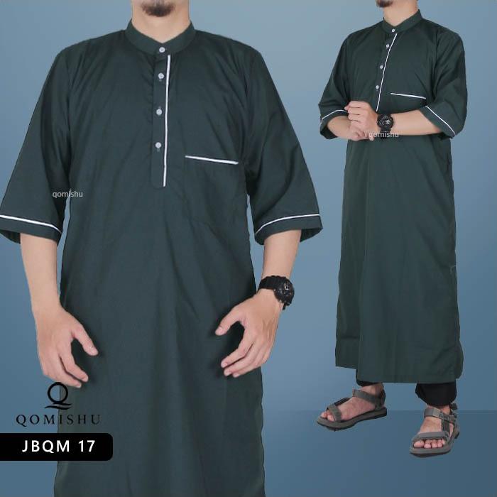 Gamis Muslim Pria Gamis Lengan Pendek Jubah Pria Baju Muslim Pria Gamis Pria JBQM 17