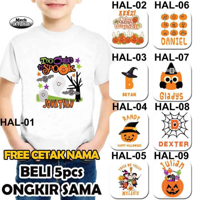 Baju Kaos Anak Tema Halloween seri 1 SK-FASHION bisa cetak nama