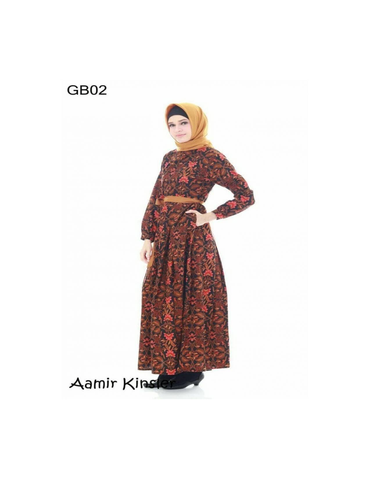 GAMIS BATIK GB02 uk.M,L,XL SARIMBIT KAIN KATUN BAJU KERJA SYARI FORMAL