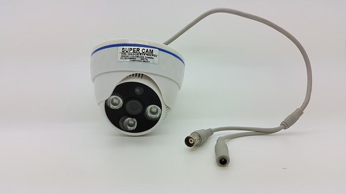 Original Camera CCTV Supercam PS-1443 HD 800TVL 3 IR Array LED ( white )